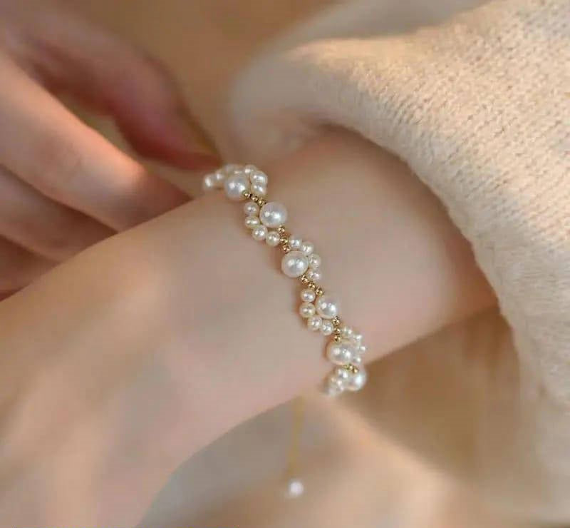 1 Pc Resin Plated Beautiful Pearl Bracelet