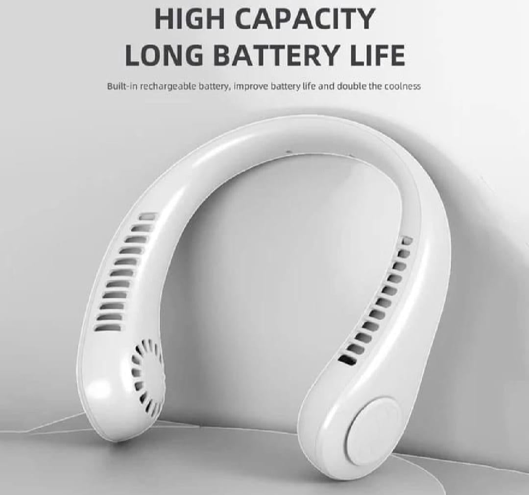 Rechargeable Bladeless Neck Fan - 1 Pic Lightweight and Portable Cooling Slution