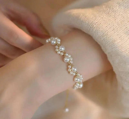1 Pc Resin Plated Beautiful Pearl Bracelet