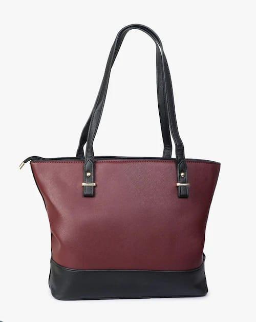 Women's PU Leather Textured Hand Bag Set